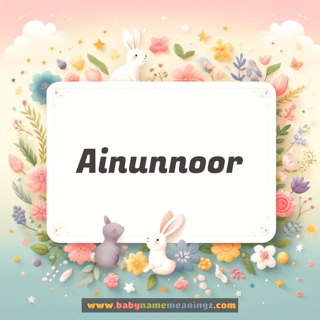 Ainunnoor Name Meaning  In Urdu & English (  Girl) Complete Guide