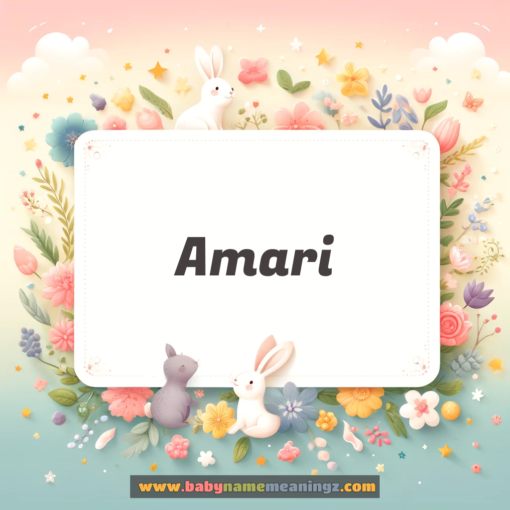 Amari Name Meaning & Amari Origin, Lucky Number, Gender, Pronounce