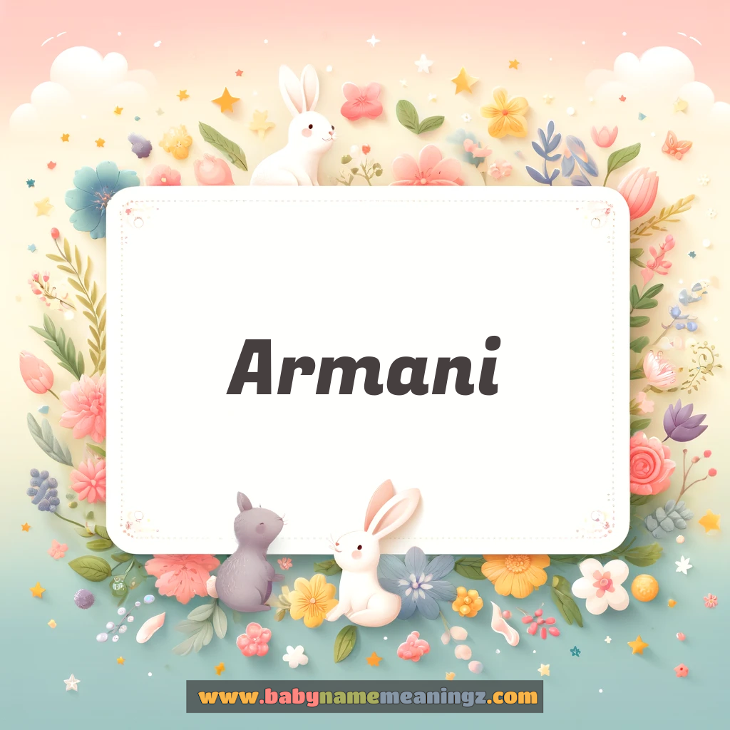Armani Name Meaning  ( Girl) Complete Guide