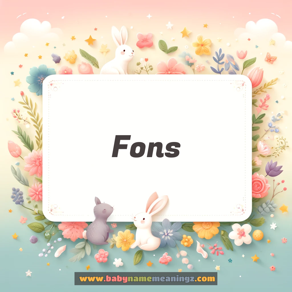 Fons Name Meaning  ( Boy) Complete Guide
