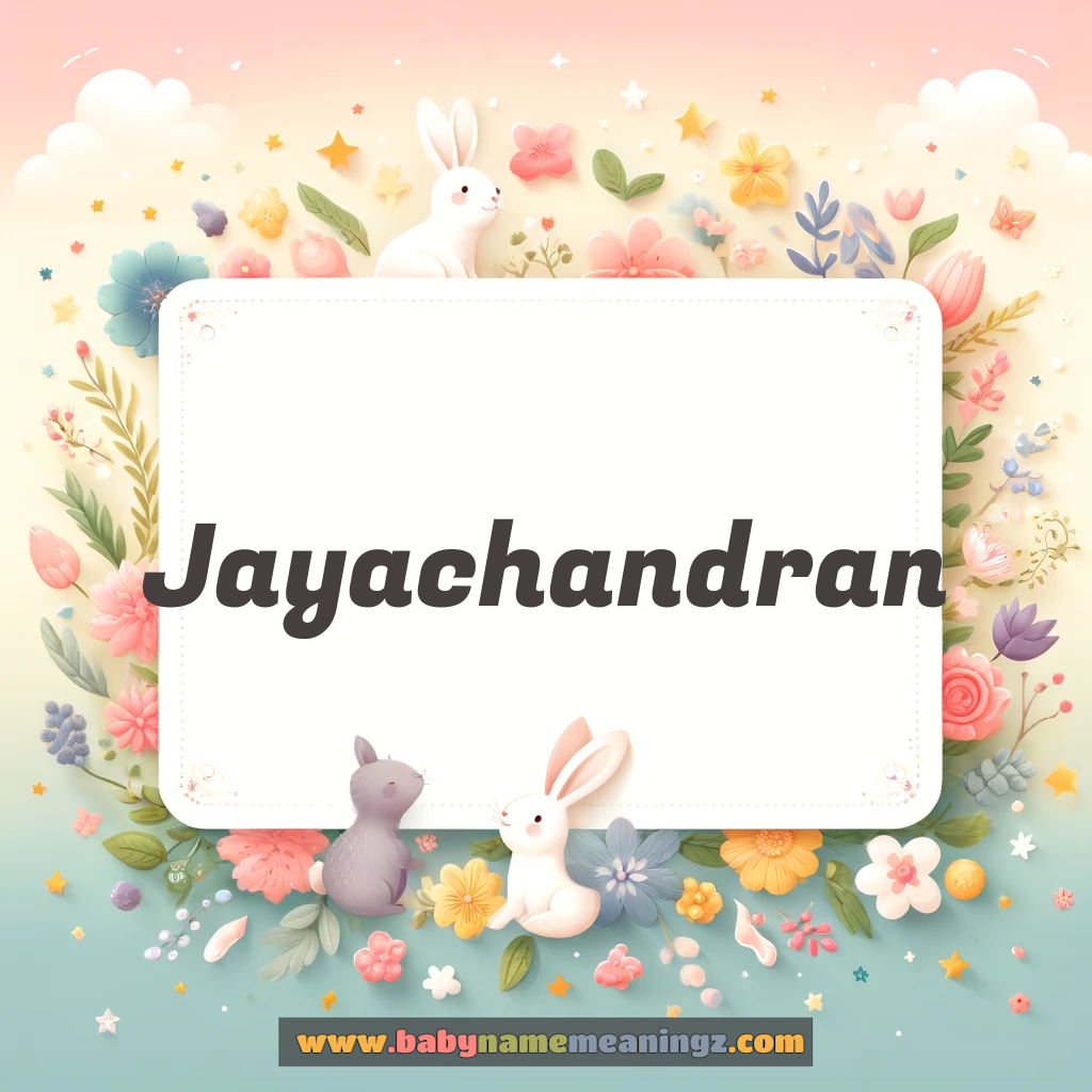 Jayachandran Name Meaning  In Hindi (जयचंद्रनी Boy) Complete Guide