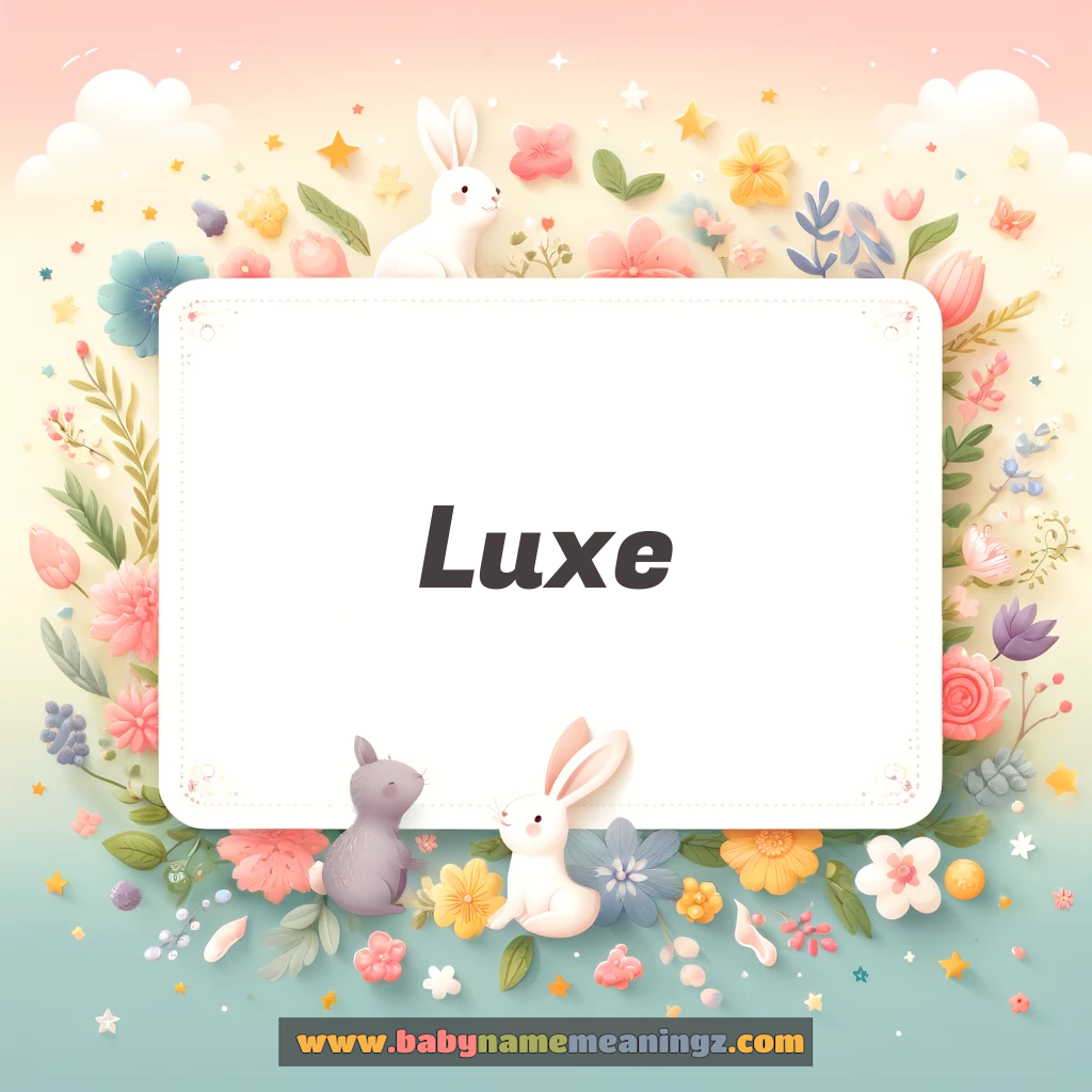 Luxe Name Meaning & Luxe Origin, Lucky Number, Gender, Pronounce