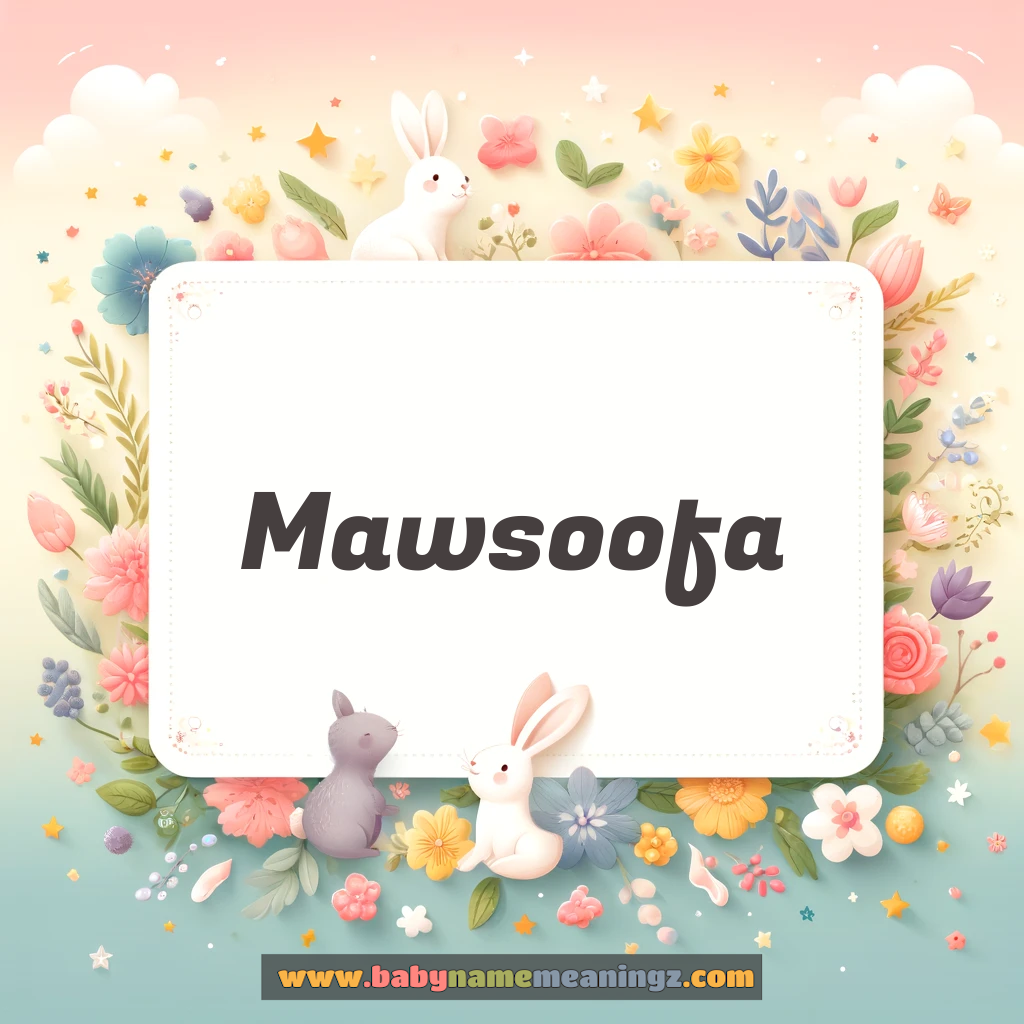Mawsoofa Name Meaning  In Urdu & English (موصوفہ  Girl) Complete Guide