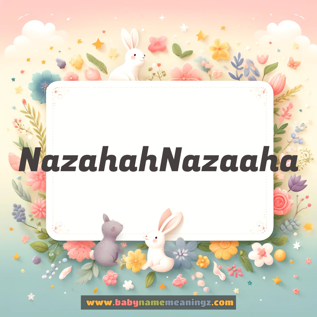 Nazahah Nazaaha Name Meaning  (  Girl) Complete Guide